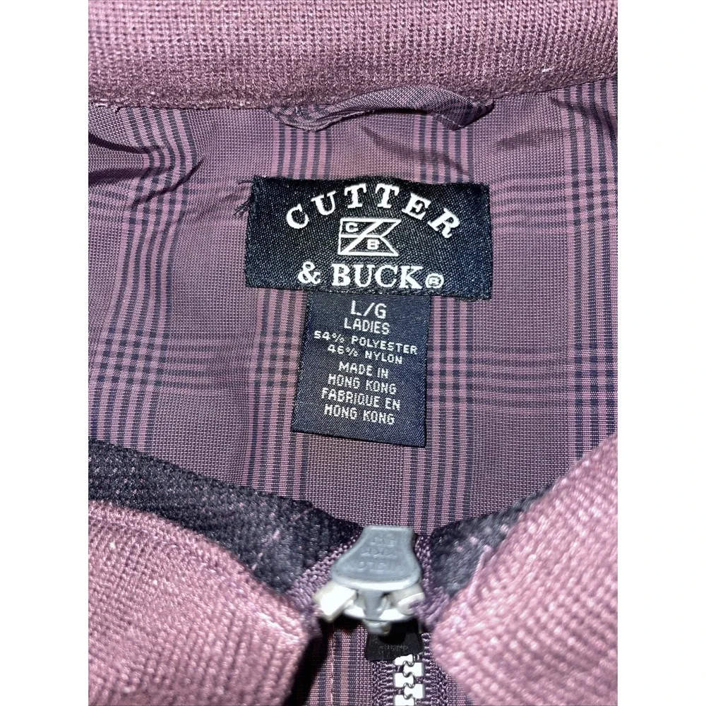 Womens Cutter & Buck Purple 1/4 Windbreaker‎ Size Large Ladies